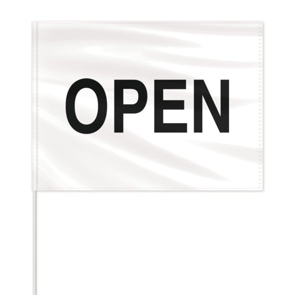 Open Message Field Flag - White